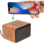 Wood Bluetooth Speaker with Wireless Charging Pad