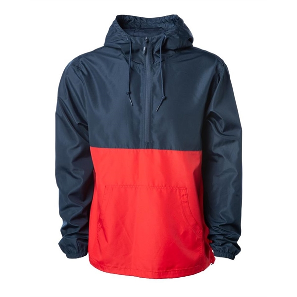 Independent Trading Co. EXP54LWP Lightweight Quarter-Zip Windbreaker Pullover Jacket Classic Navy/ Red M